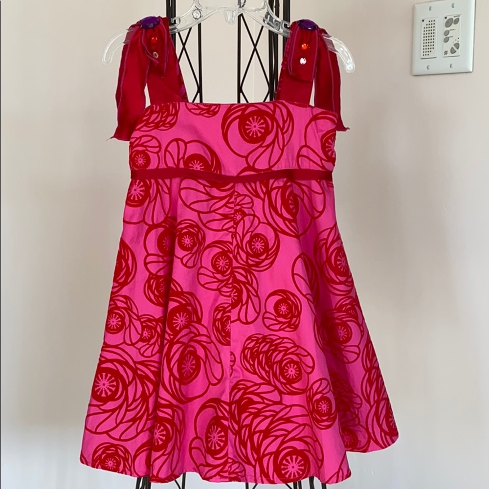Baby Lulu dress with rhinestone on straps